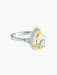 Bague 52 Bague tourmaline jaune poire et diamants or blanc 58 Facettes