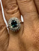 Ring Marguerite style ring Sapphire Diamonds 58 Facettes