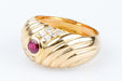 Ring Solid Gold Ruby Diamond Ring 58 Facettes 111.212778-65