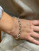 Bracelet Rose gold and diamond bracelet, chiseled chain link 58 Facettes
