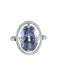 Ring 52 Blue Tourmaline Ring Diamonds 58 Facettes
