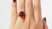 Bague Bague vintage or rose et saphir orange 58 Facettes 31806