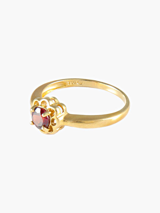 Bague 52 Bague Fleurette Rubis 58 Facettes