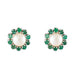 Earrings Pearl and Emerald Earrings 58 Facettes