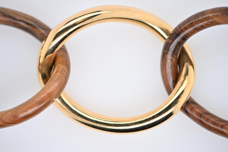 Bracelet Bracelet Or jaune Bois d'ébène 58 Facettes