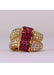 Bague Bague ondulée Or jaune Rubis et Diamants 58 Facettes RNG0016