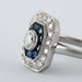 Ring 53 Art Deco style ring Sapphires Diamonds 58 Facettes