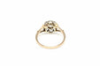 Ring 54 Art deco style gold ring with diamonds 58 Facettes