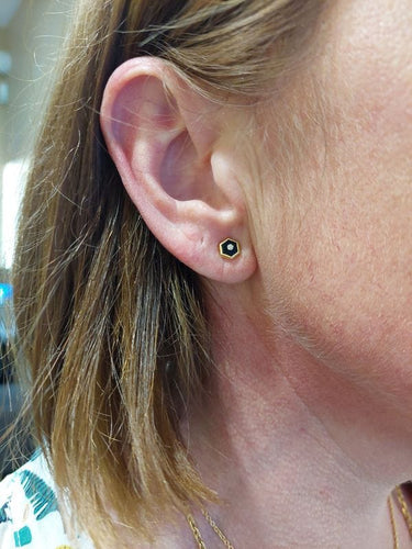 Boucles d'oreilles BOUCLES D'OREILLES ANCIENNES ONYX ET DIAMANTS 58 Facettes 062511