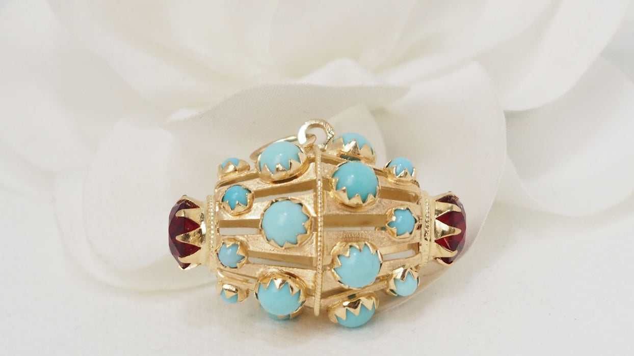 Pendentif Pendentif Or jaune Turquoises 58 Facettes 32334