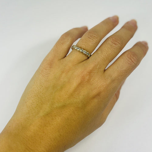 Bague 53 Alliance Tour Complet Or Diamants 58 Facettes 20400000748