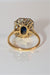 Ring Art Deco ring, two golds, sapphires 58 Facettes 522