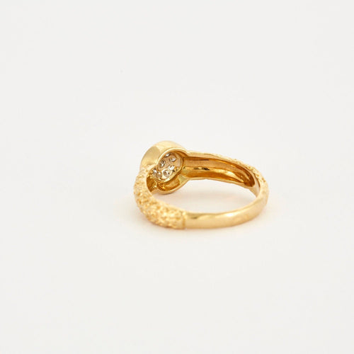 Bague 53 Bague bandeau or texturé Diamants 58 Facettes 240047