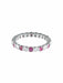 Bague Alliance Tour complet Rubis Diamants 58 Facettes