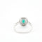 Bague Bague en Argent & Agate Verte 58 Facettes
