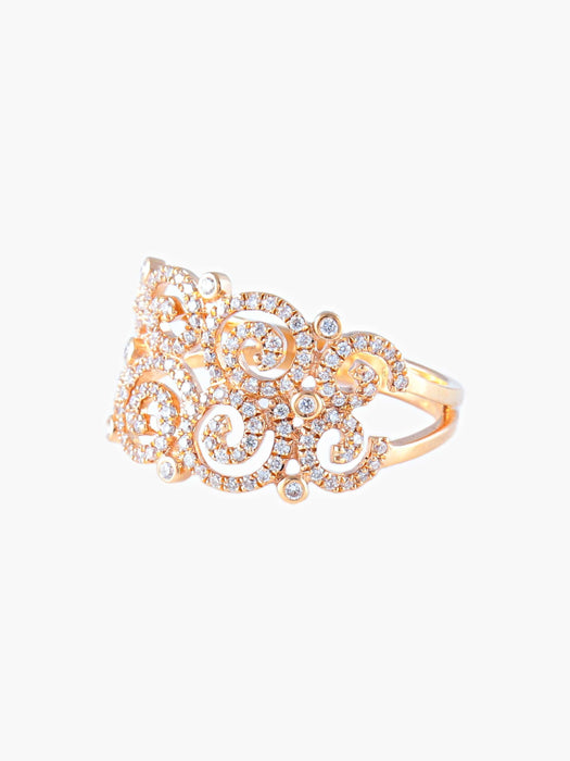 Bague 52 Bague ruban diamants or 58 Facettes