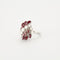 Bague 52 Bague Or  blanc Diamants Rubis 58 Facettes