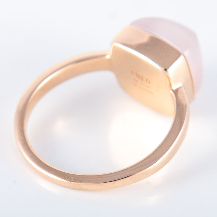 Bague 53 FRED - Bague Pain de sucre or rose quartz rose 58 Facettes