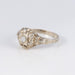 Ring 57 Art Deco engagement ring in white gold and diamond 58 Facettes