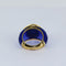 Bague Bague Or jaune Résine Pierre bleue 58 Facettes