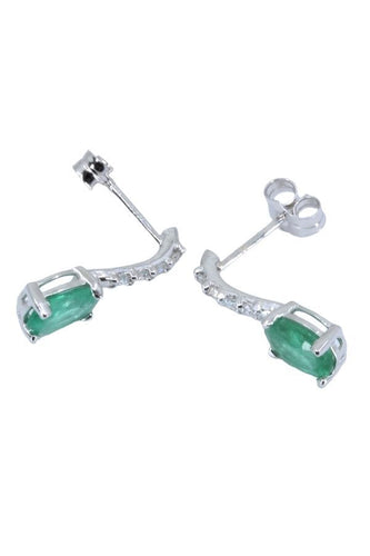 Boucles d'oreilles Boucles d'oreilles, émeraude, diamants 58 Facettes 063481