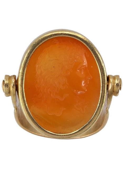 Bague BAGUE INTAILLE CITRINE RÉVERSIBLE 58 Facettes 069461