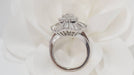 Ring Double entourage ring in white gold and diamonds 58 Facettes 31496