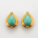 REPOSSI earrings - Gold diamond and turquoise earrings 58 Facettes