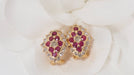 Earrings Earrings in Yellow Gold, diamonds & rubies 58 Facettes 30390