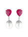 Earrings Ruby and Pearl Earrings 58 Facettes