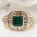 Ring 52 Emerald and diamond ring 58 Facettes 32146