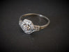 Ring 57 Art Deco Diamond Ring Platinum and White Gold 58 Facettes 886939
