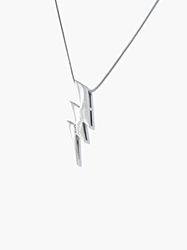 Collier Pendentif sur chaîne Eclair Diamants signé STEFERE 58 Facettes