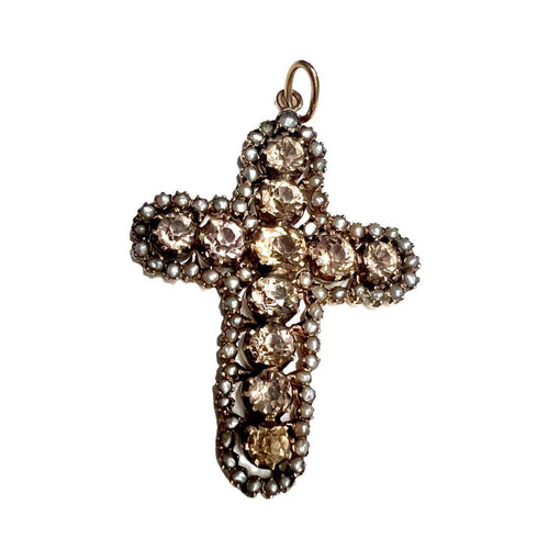 Pendentif CROIX ANCIENNE 58 Facettes