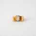 Ring 52 TANK ring yellow gold and diamonds 58 Facettes