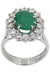 Bague BAGUE MARGUERITE ÉMERAUDE ET DIAMANTS 58 Facettes 045831