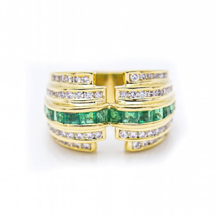 Bague 52 Bague LAZZO Diamant et Émeraude 58 Facettes N102925EJ