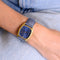 Montre Montre mécanique MATHEY-TISSOT Or jaune/cuir bleu 58 Facettes