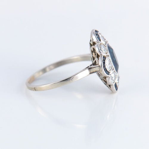 Bague Bague Art Deco saphirs et diamants 58 Facettes