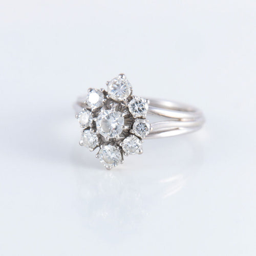 Bague Bague Pompadour, diamants 58 Facettes