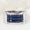 Bague 55 Bague bandeau saphirs diamants 58 Facettes 32390