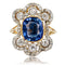 Bague 51 Bague ancienne Napoléon III saphir diamants 58 Facettes 21-370