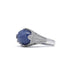Ring 53 / White/Grey / 750‰ Gold Sapphire Cabochon Ring 58 Facettes 210226R