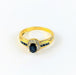 Ring 56 Ring in Yellow Gold, Sapphire & Diamonds 58 Facettes 20400000622/Lil