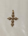 Cross pendant in gold and pearls 58 Facettes
