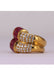 Bague Bague ondulée Or jaune Rubis et Diamants 58 Facettes RNG0016