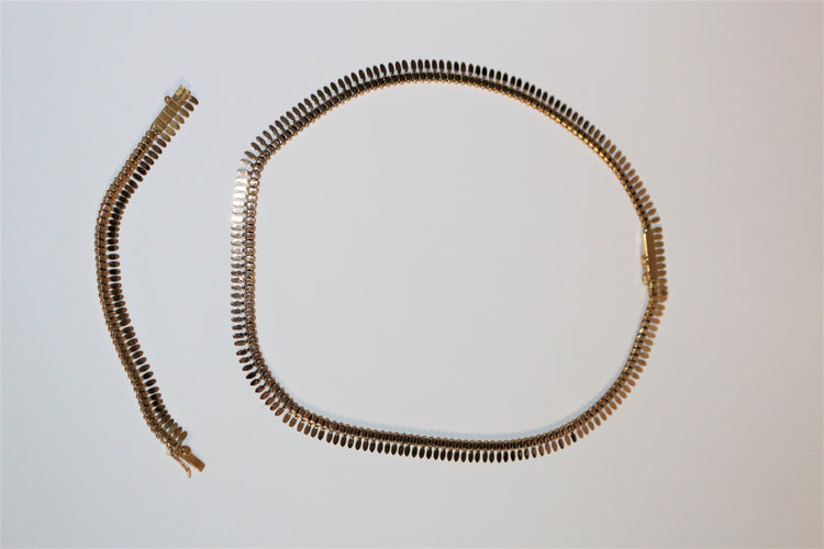 Collier Collier or jaune draperie ogives 58 Facettes 431