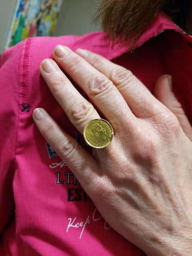 Bague 55 Bague pièce 10 francs Or Napoléon III 58 Facettes 077071