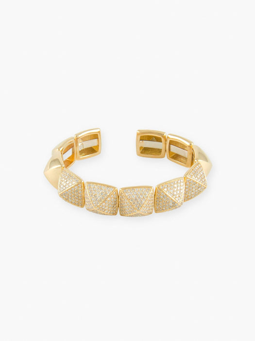 Bracelet BRACELET "PYRAMIDE" OR JAUNE ET BRILLANTS 58 Facettes 210015