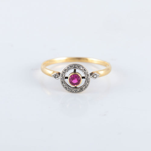 Bague 55 Bague rubis diamant ancienne 58 Facettes
